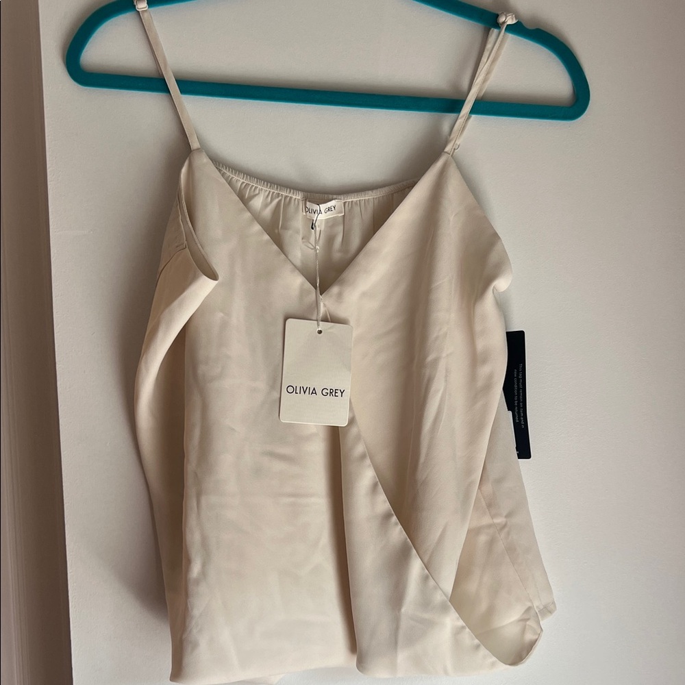 Olivia Grey Cream Camisole Top
